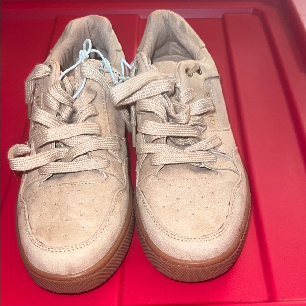 Guess Tan Suede Sneakers Casual Style